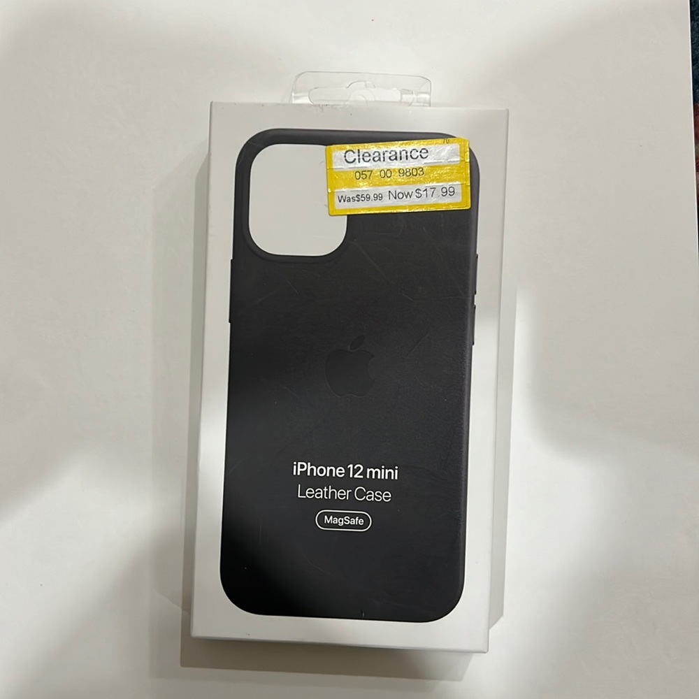 Apple IPhone 12 mini Leather Case Black Black